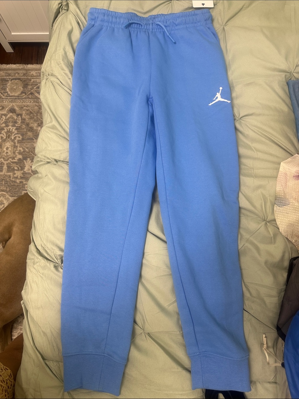 Jordan Kids Blue Sweatpants with White Jumpman
